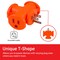 Ge 3-Outlet T-Shaped Heavy Duty Wall Outlet Adapter, Orange, 50281 50281 - alternate 5